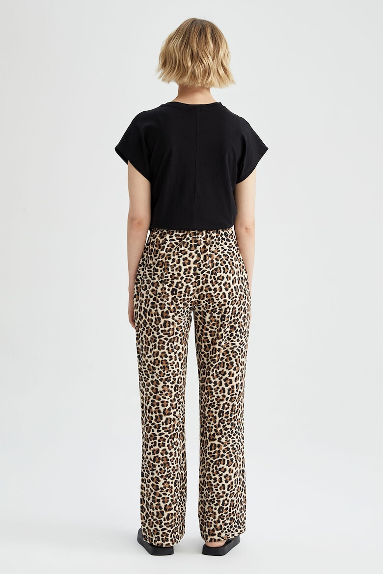 DeFacto Pantaloni vaporosi cu animal print - Pled.ro