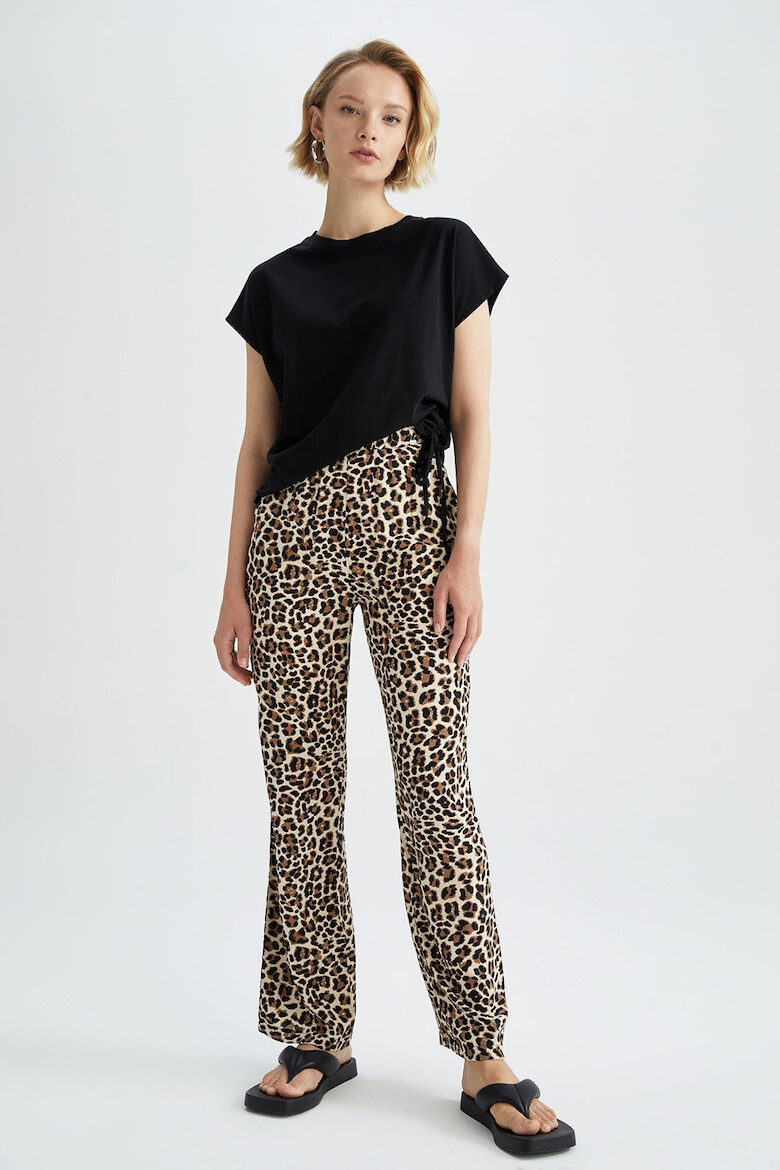 DeFacto Pantaloni vaporosi cu animal print - Pled.ro