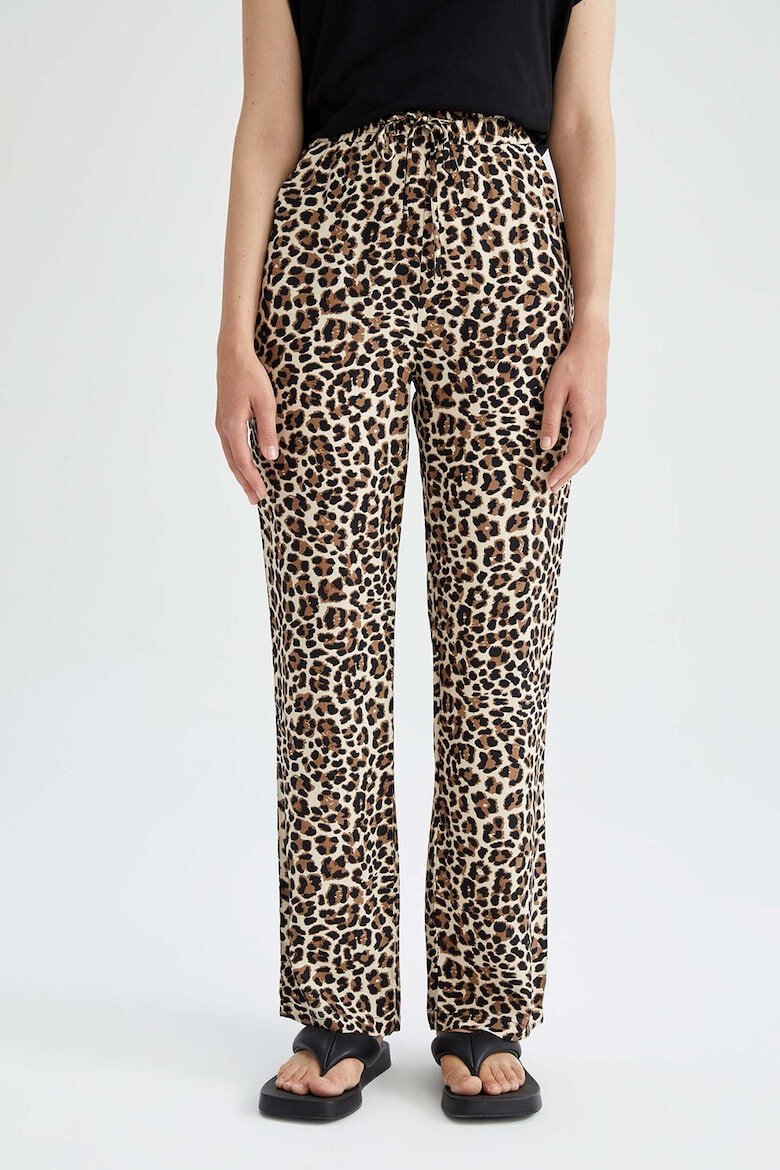 DeFacto Pantaloni vaporosi cu animal print - Pled.ro