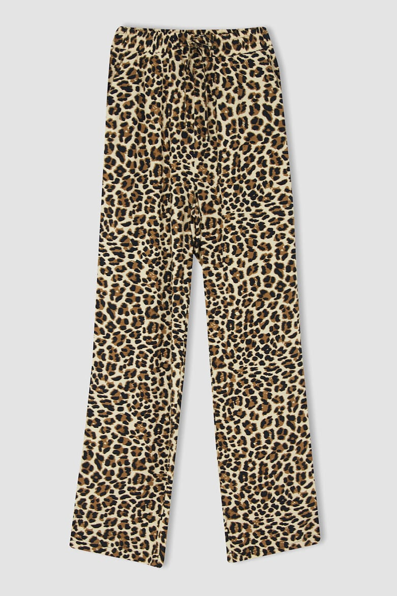 DeFacto Pantaloni vaporosi cu animal print - Pled.ro