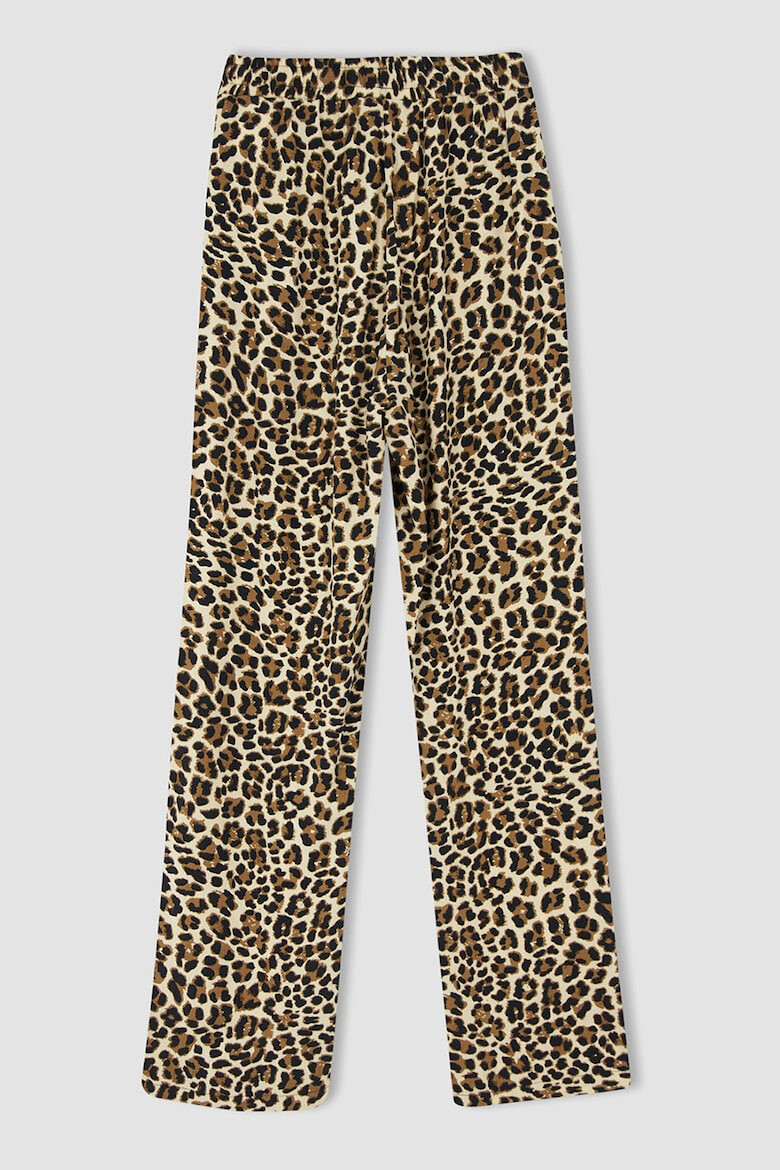 DeFacto Pantaloni vaporosi cu animal print - Pled.ro