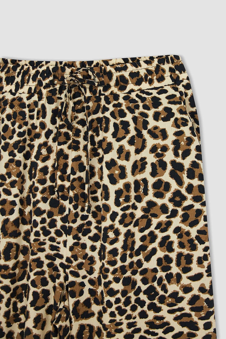 DeFacto Pantaloni vaporosi cu animal print - Pled.ro