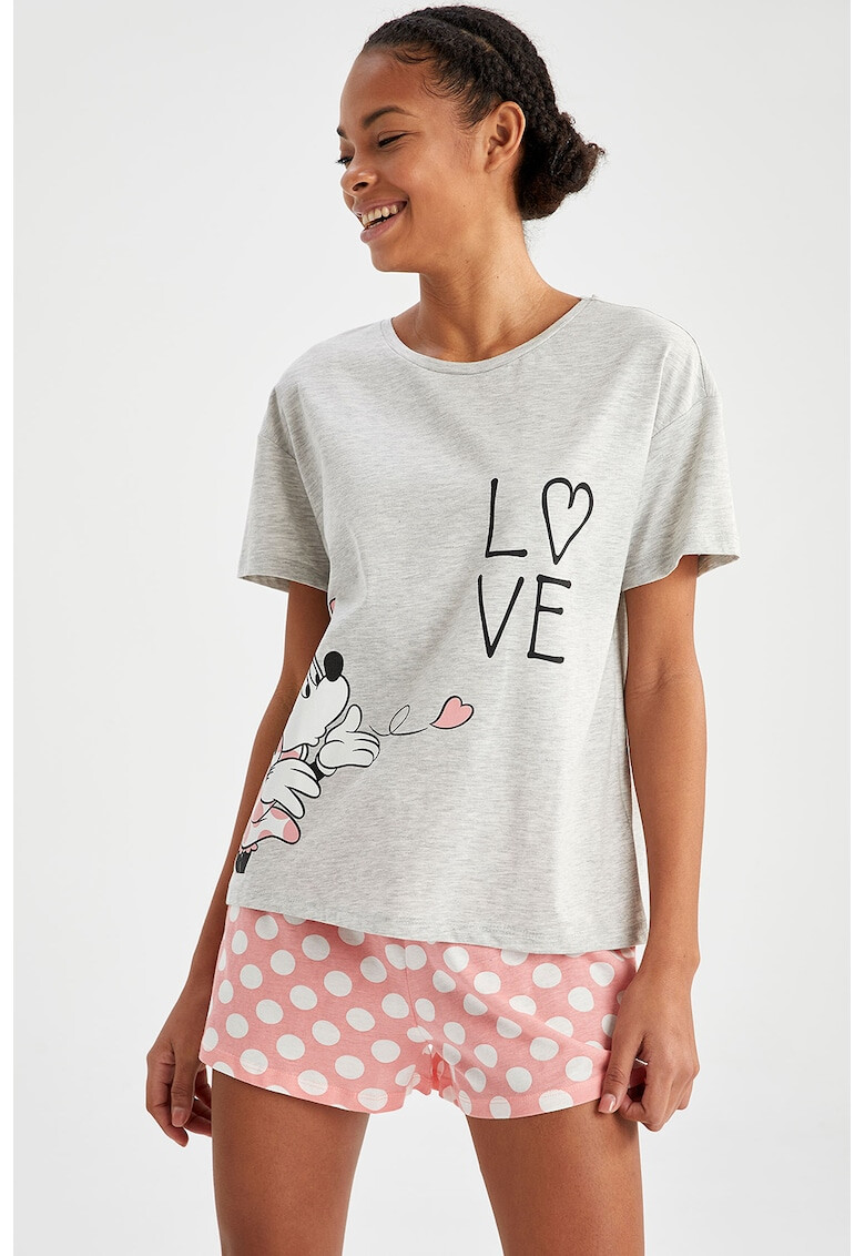 DeFacto Pijama scurta cu imprimeu Minnie Mouse - Pled.ro