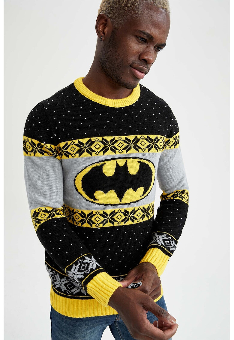 DeFacto Pulover regular fit cu tematica Batman - Pled.ro