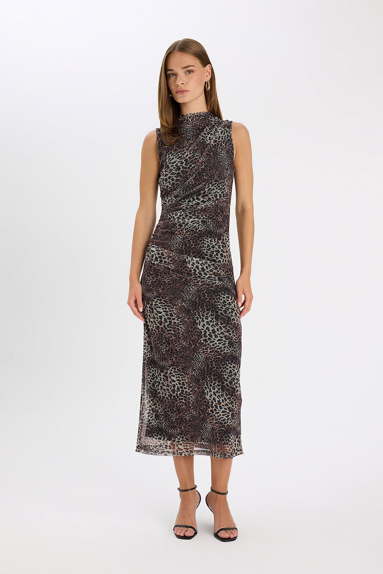 DeFacto Rochie midi cu animal print - Pled.ro