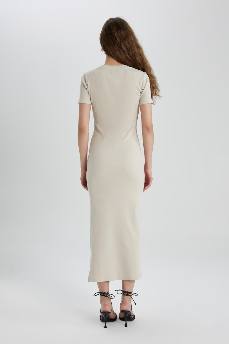 DeFacto Rochie midi cu croiala dreapta si slit lateral - Pled.ro