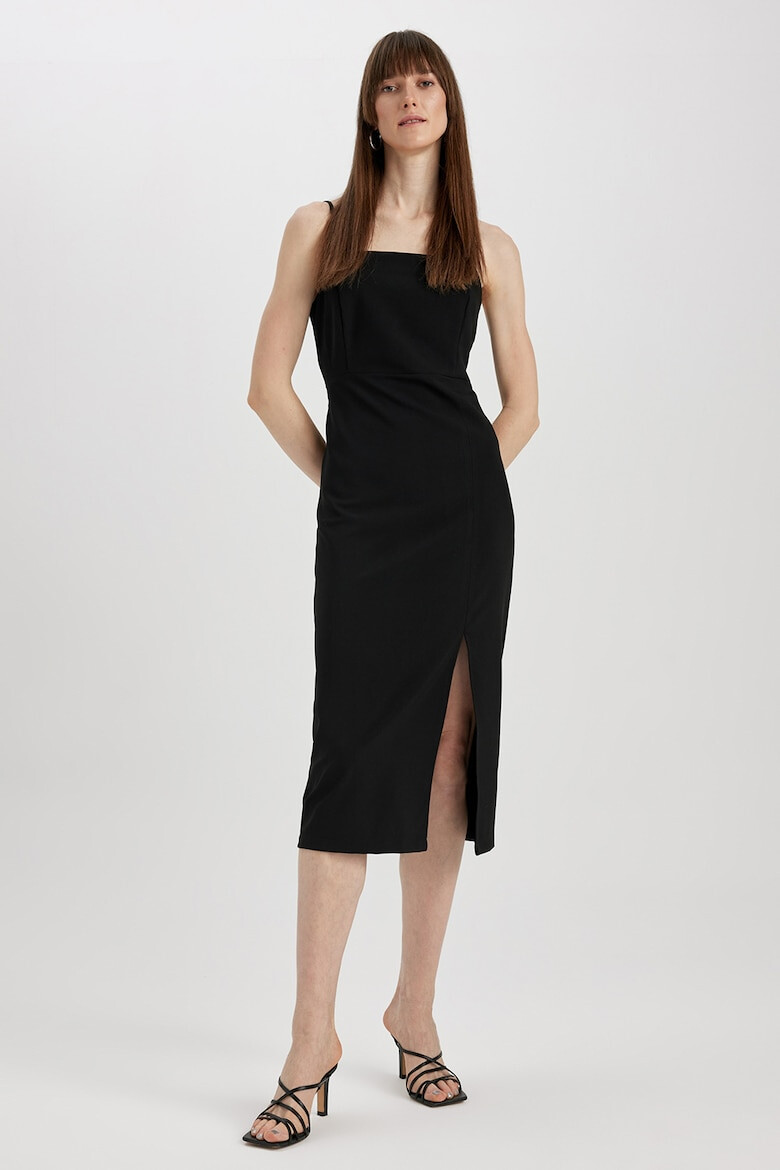 DeFacto Rochie midi cu slit lateral - Pled.ro