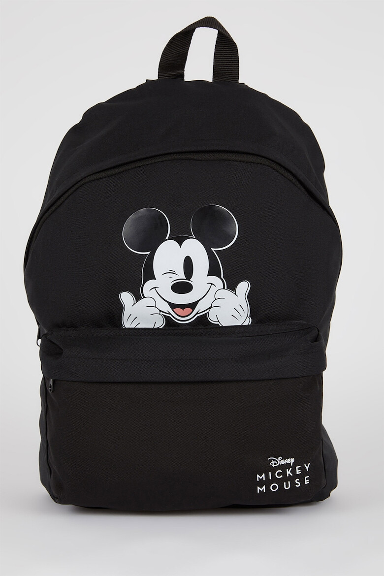 DeFacto Rucsac cu imprimeu cu Mickey Mouse si buzunar exterior - Pled.ro