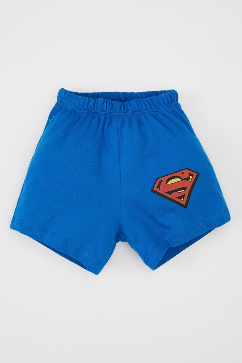 DeFacto Set de tricou cu imprimeu Superman si pantaloni scurti - 2 piese - Pled.ro