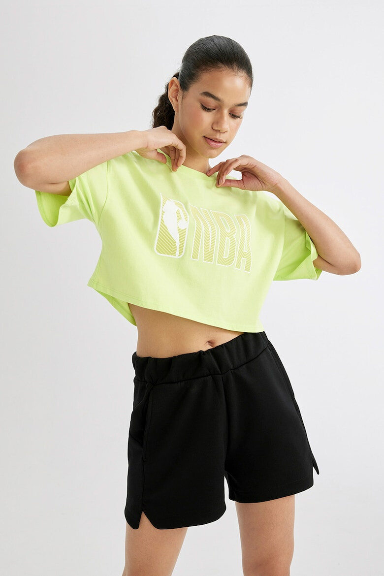 DeFacto Tricou crop cu maneci cazute - Pled.ro