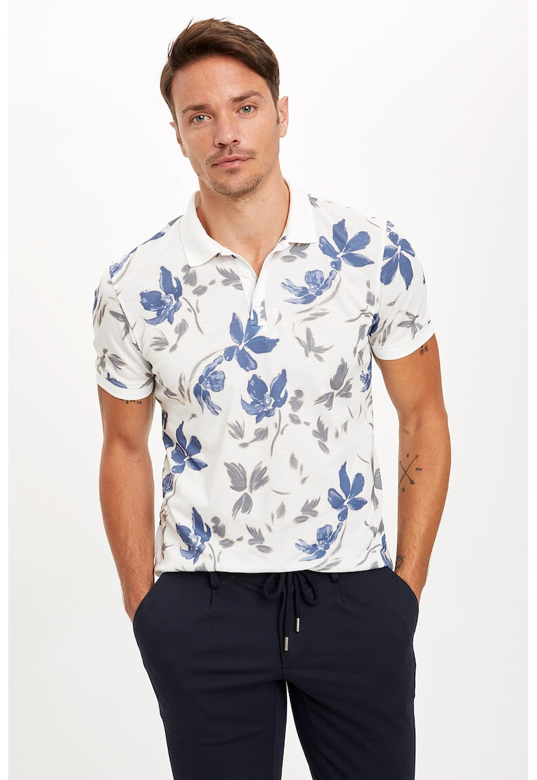 DeFacto Tricou polo cu model floral - Pled.ro