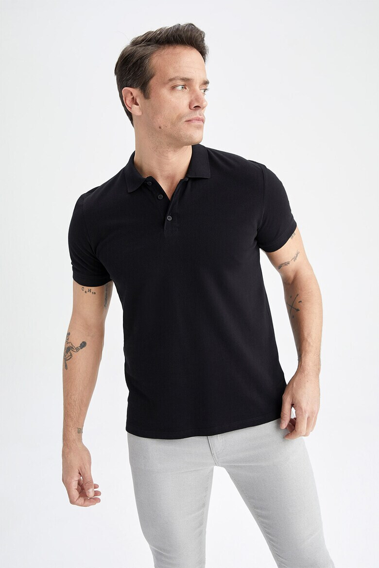 DeFacto Tricou polo regular fit de bumbac - Pled.ro