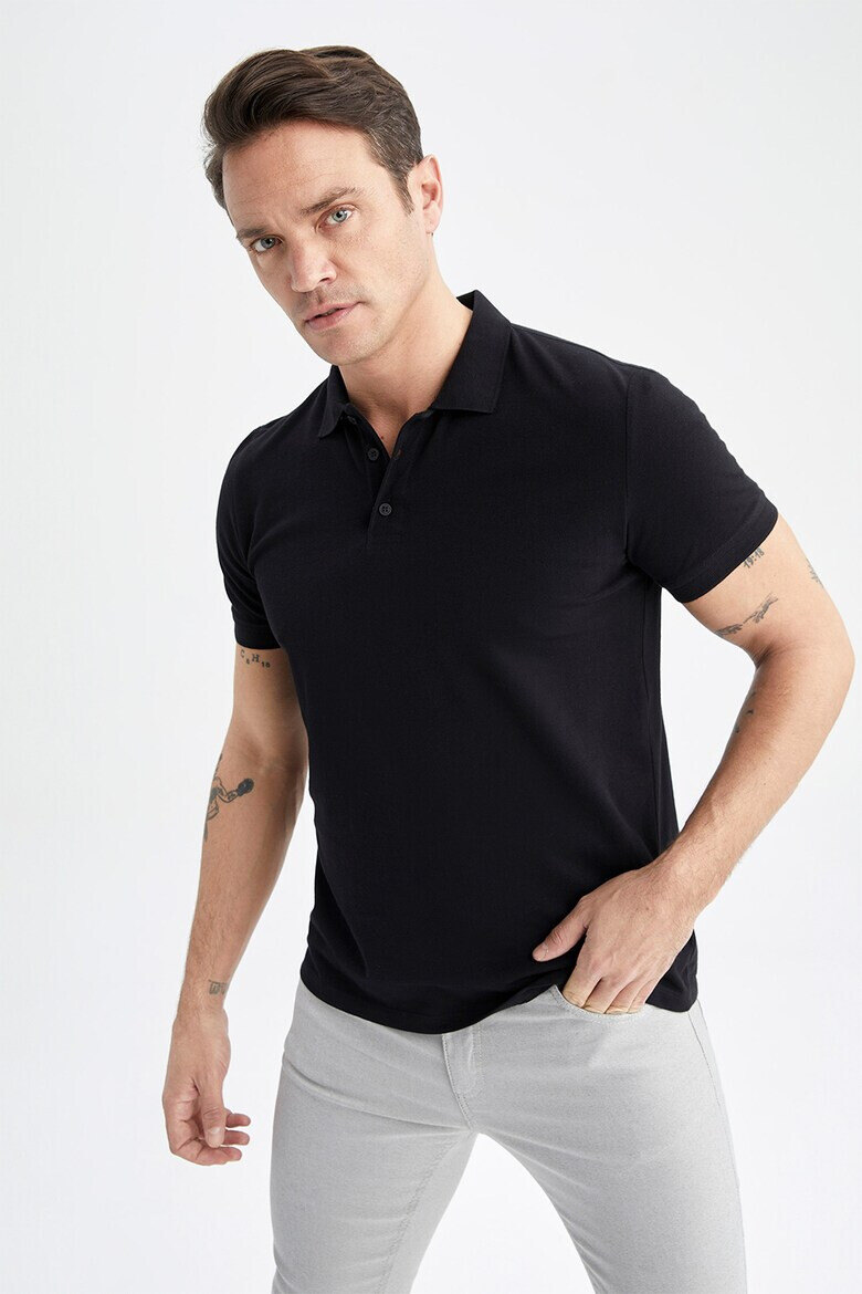 DeFacto Tricou polo regular fit de bumbac - Pled.ro