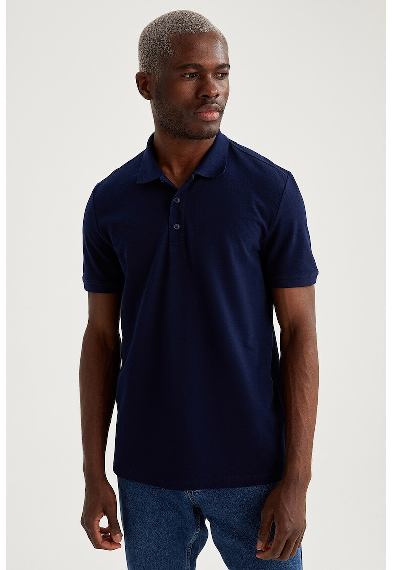 DeFacto Tricou polo regular fit din material pique - Pled.ro