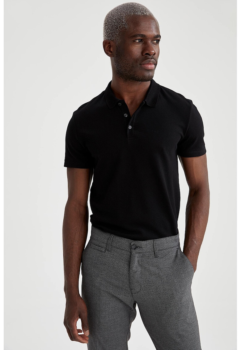 DeFacto Tricou polo slim fit din amestec de modal - Pled.ro