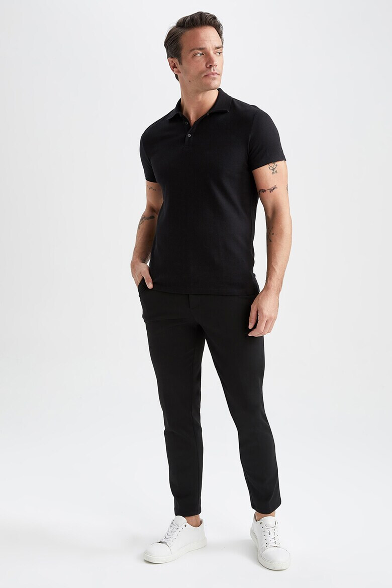 DeFacto Tricou polo slim fit din amestec de modal - Pled.ro