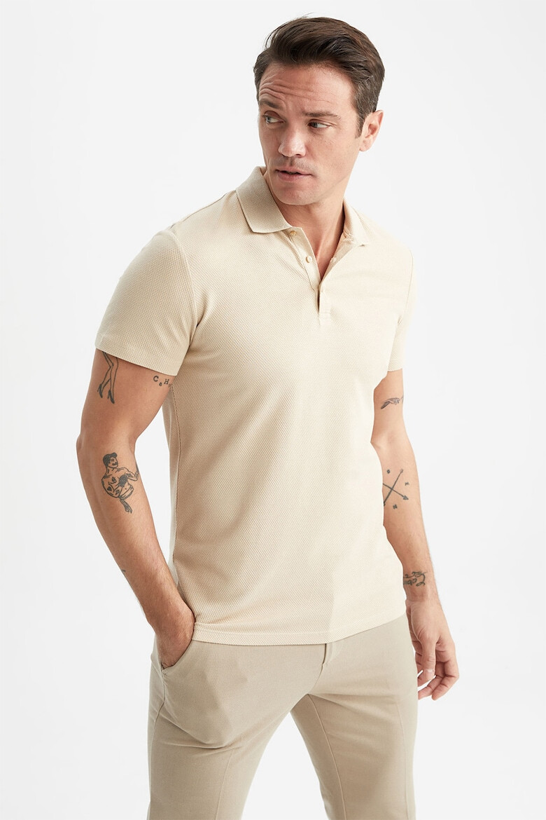 DeFacto Tricou polo slim fit din amestec de modal - Pled.ro