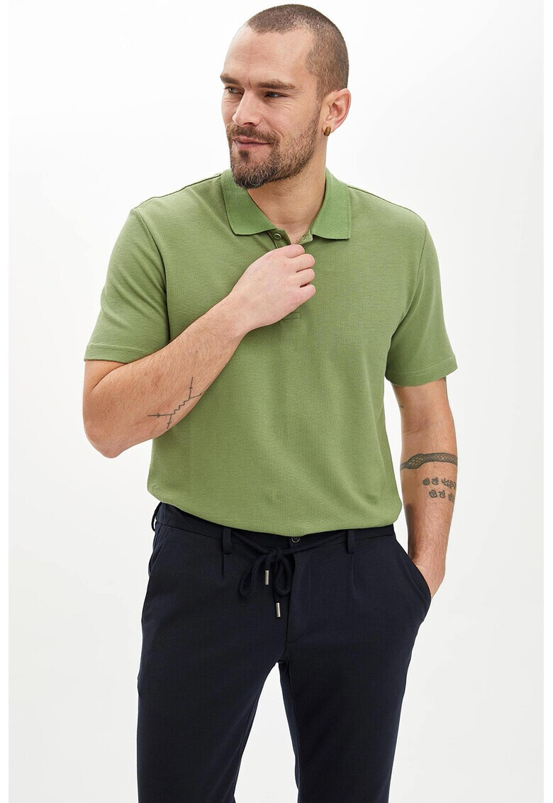 DeFacto Tricou polo texturat - Pled.ro