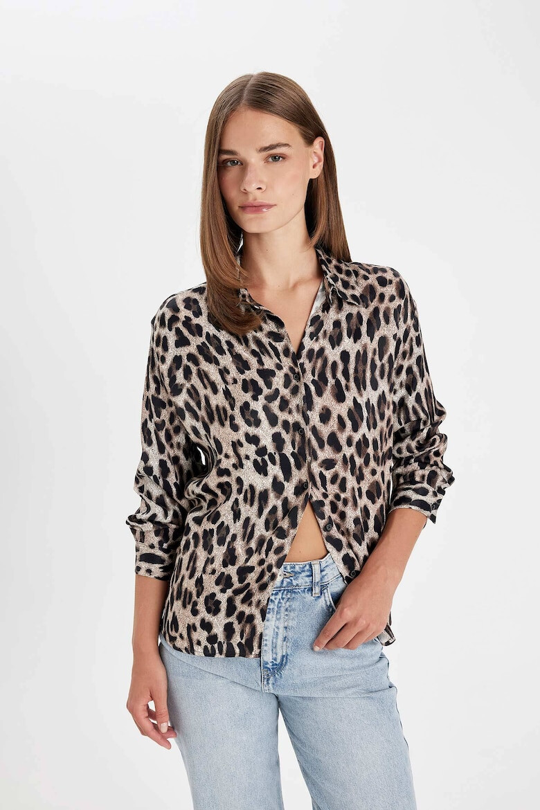 DeFacto Tricou regular fit cu animal print - Pled.ro