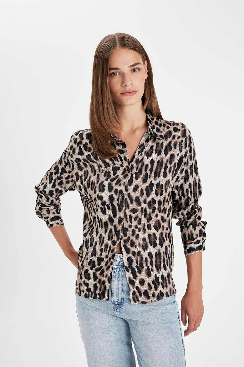 DeFacto Tricou regular fit cu animal print - Pled.ro