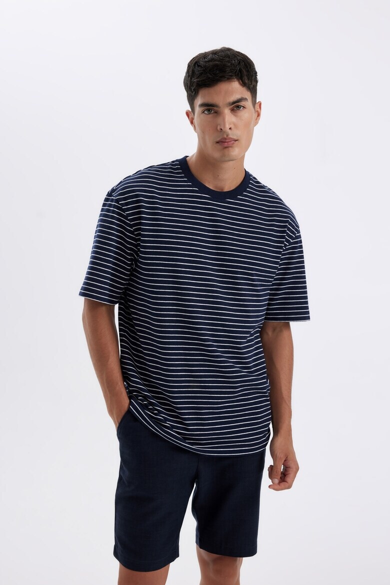 DeFacto Tricou relaxed fit cu dungi - Pled.ro