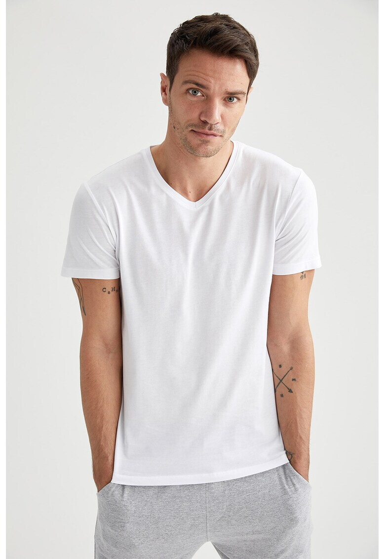 DeFacto Tricou slim fit din amestec de modal - Pled.ro