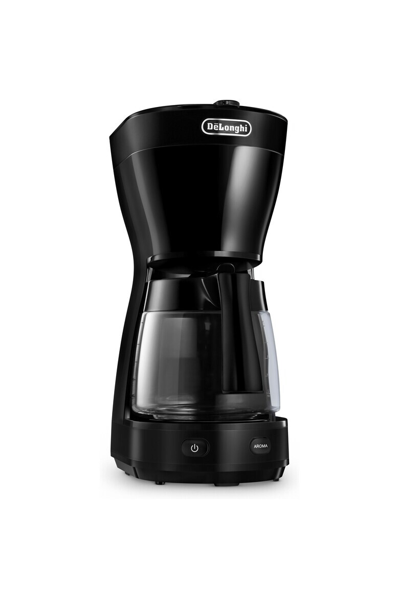 DeLonghi Cafetiera De’Longhi ICM16210.BK 1000W Carafa din sticla Capacitate 1.25 L 10 cesti Selector Aroma Sistem anti-picurare Oprire automata Negru - Pled.ro