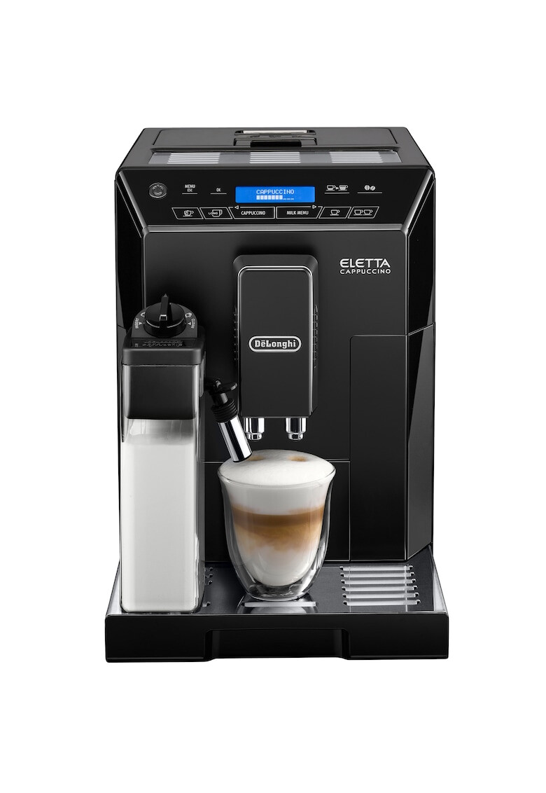 DeLonghi Espressor automat De'Longhi Eletta Cappuccino 1450 W Carafa pentru lapte Rasnita cu 13 setari 15 bar 2 L Negru - Pled.ro