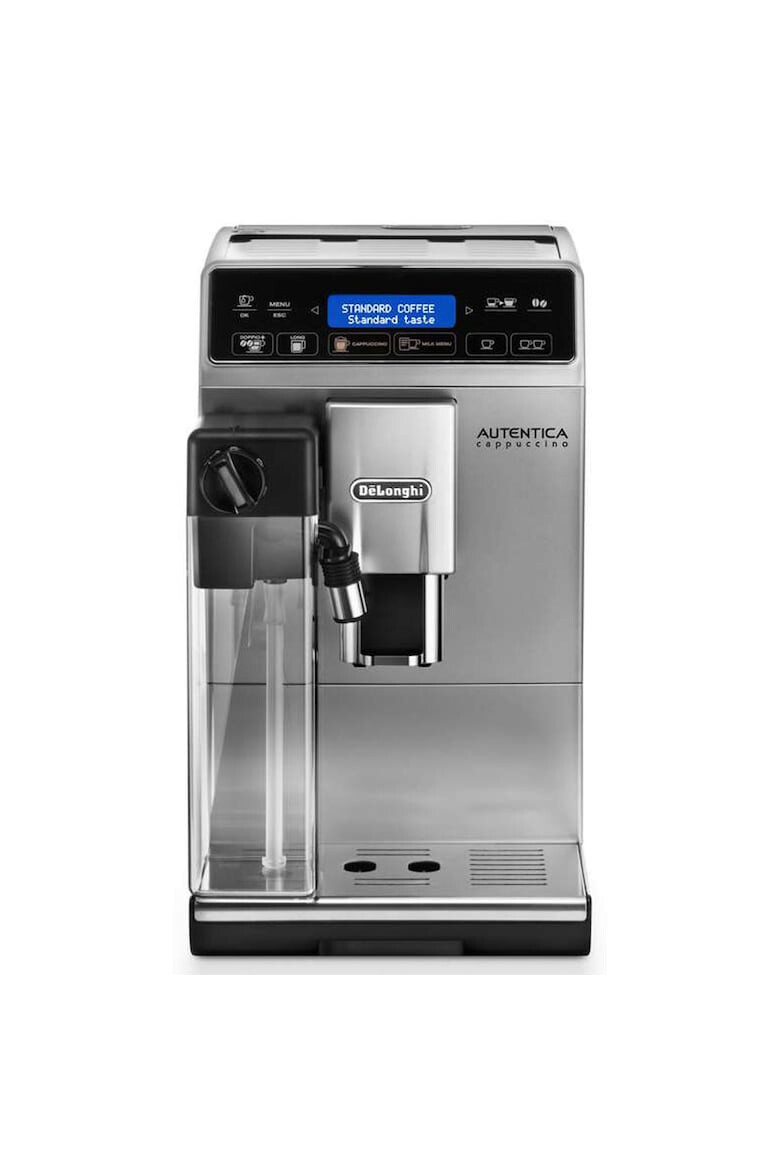 DeLonghi Espressor automat De'Longhi Autentica Cappuccino ETAM 29.660.SB Carafa pentru lapte Sistem LatteCrema Rasnita cu 13 setari 1450W 15 bar 1.4 l Argintiu - Pled.ro