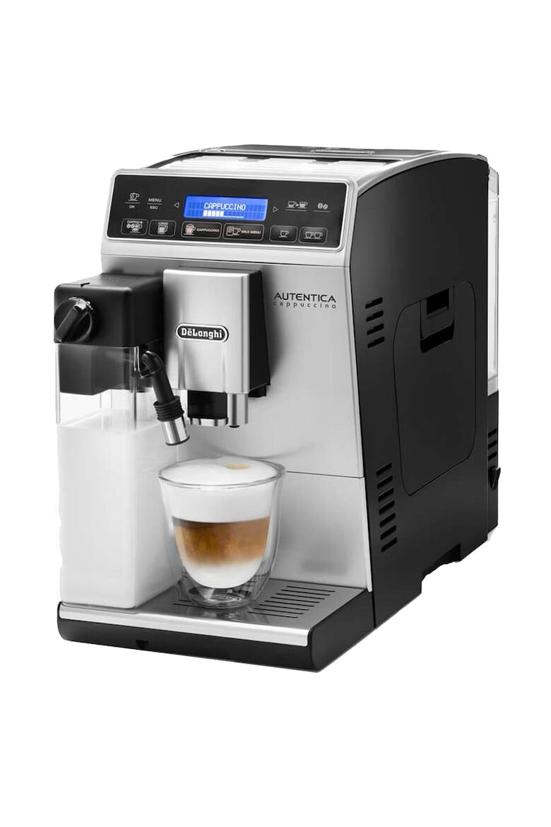 DeLonghi Espressor automat De'Longhi Autentica Cappuccino ETAM 29.660.SB Carafa pentru lapte Sistem LatteCrema Rasnita cu 13 setari 1450W 15 bar 1.4 l Argintiu - Pled.ro