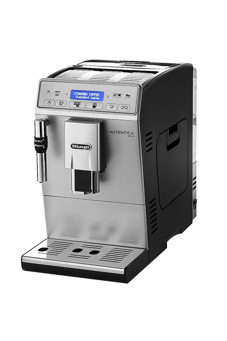 DeLonghi Espressor Automat De'Longhi Autentica ETAM 29.620 SB Sistem manual de spumare Rasnita cu 13 setari 1450W 15 bar 1.3 l Ecran LCD Argintiu - Pled.ro