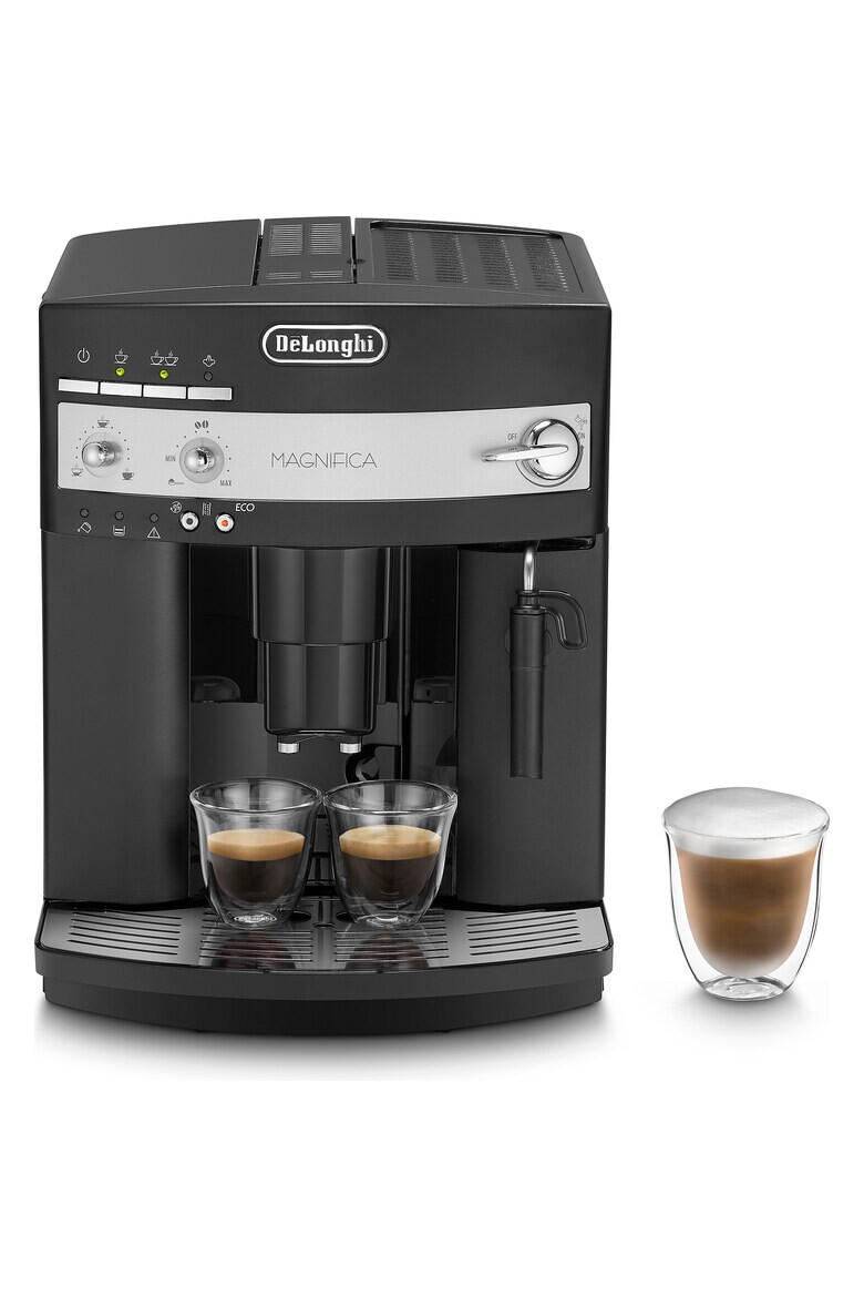 DeLonghi Espressor automat De'Longhi Magnifica ESAM 3000.B Sistem manual de spumare Rasnita cu 13 setari 1450W 15 bar 1.8 l Negru - Pled.ro