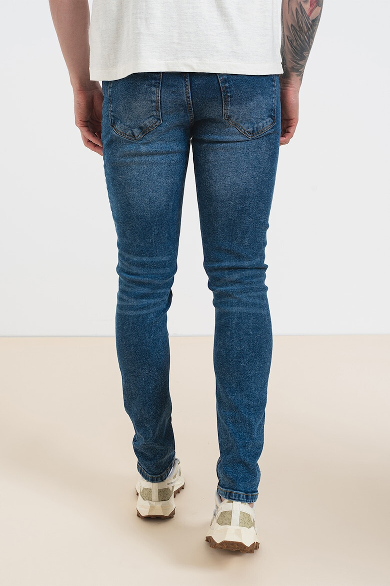 Denim Project Blugi slim fit cu 5 buzunare Mr. Red Light Destory - Pled.ro