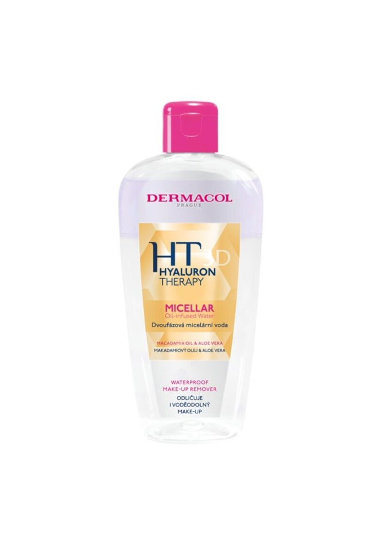 Dermacol Apa micelara bifazica Hyaluron Therapy 3D cu ulei de macadamia si aloe vera 200 ml - Pled.ro