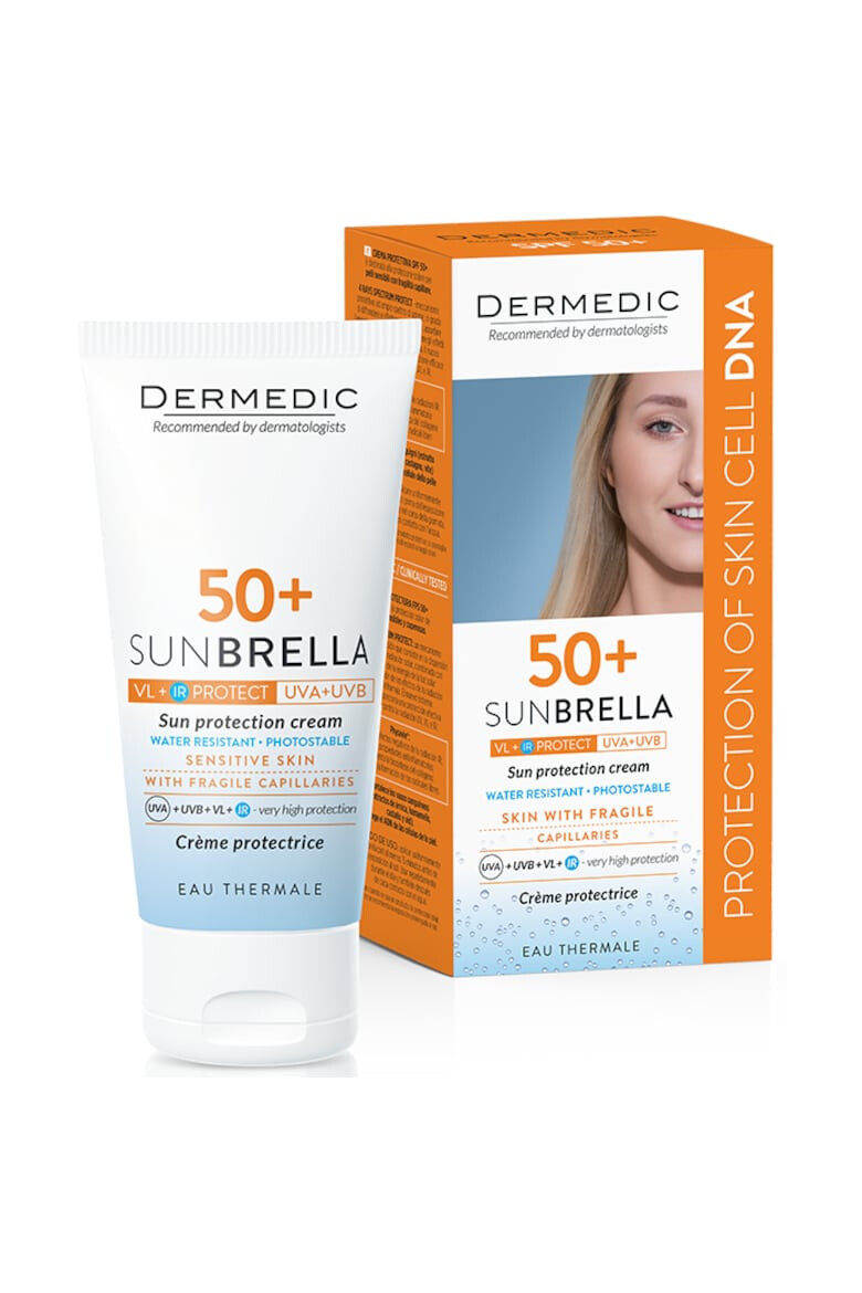 Dermedic Crema protectie solara pentru ten SPF 50+ cu capilare fragile Sunbrella 50 ml - Pled.ro