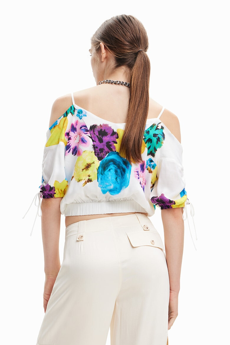 DESIGUAL Bluza crop cu decolteu pe umeri - Pled.ro