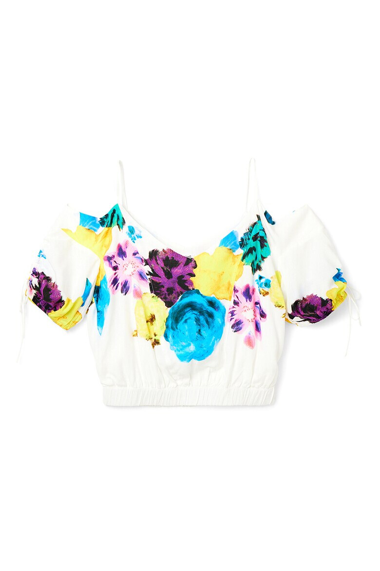 DESIGUAL Bluza crop cu decolteu pe umeri - Pled.ro