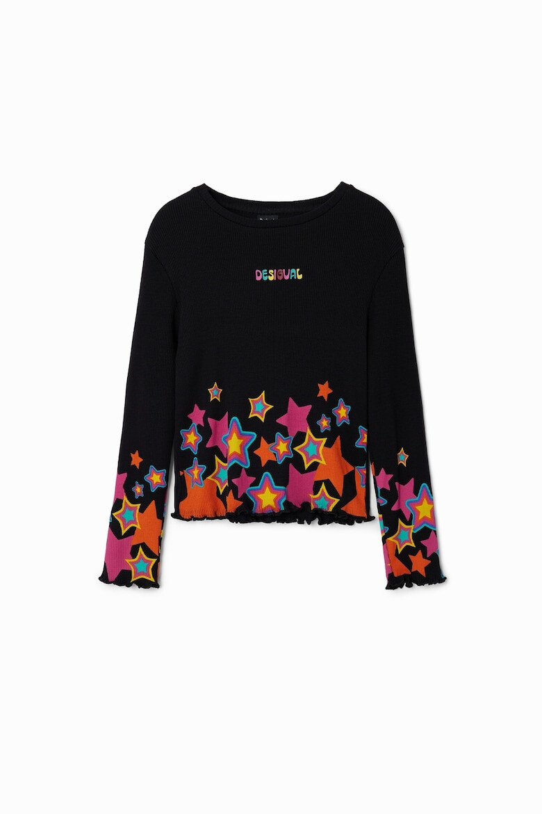 DESIGUAL Bluza de bumbac cu model grafic - Pled.ro