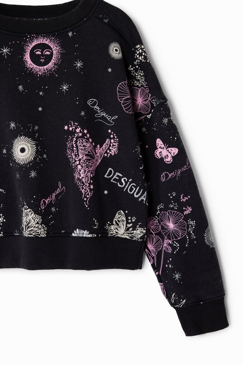 DESIGUAL Bluza de trening din bumbac cu imprimeu grafic - Pled.ro