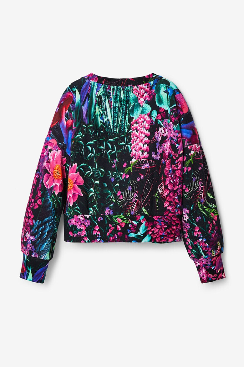 DESIGUAL Bluza sport cu imprimeu abstract si decolteu rotund - Pled.ro