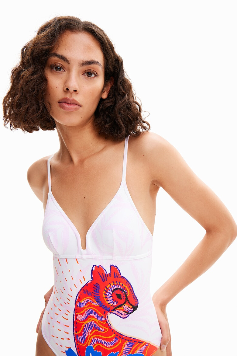 DESIGUAL Costum de baie intreg cu imprimeu grafic Panter - Pled.ro