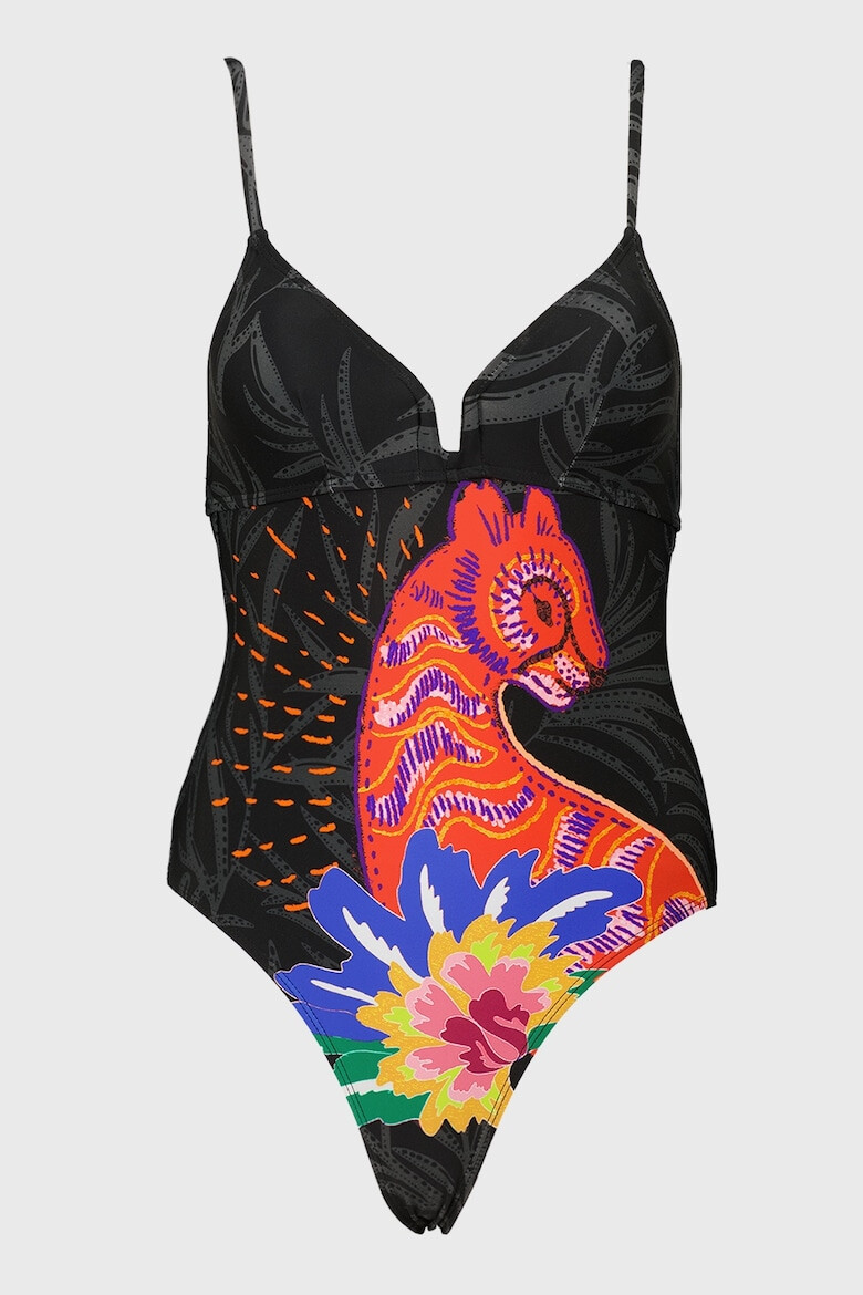 DESIGUAL Costum de baie intreg cu imprimeu grafic Panter - Pled.ro