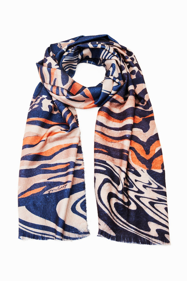 DESIGUAL Esarfa cu aplicatie cu model zebra - Pled.ro