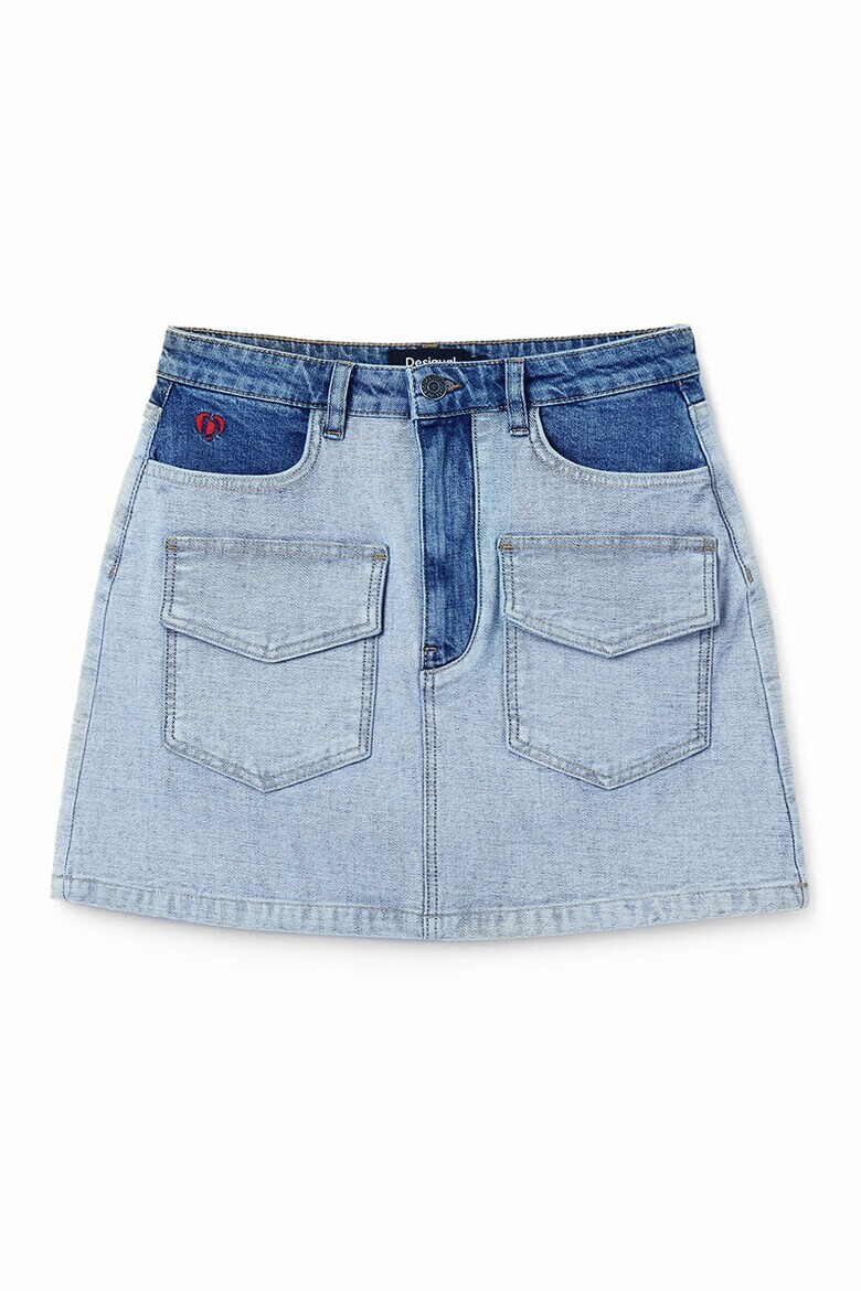 DESIGUAL Fusta mini de denim cu buzunare cu clapa - Pled.ro