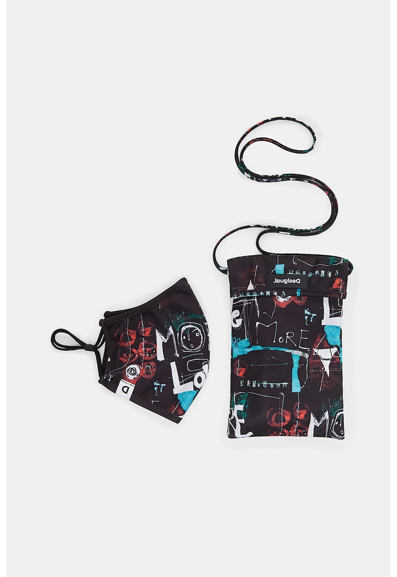 DESIGUAL Masca reversibila unisex pentru fata cu etui - Pled.ro