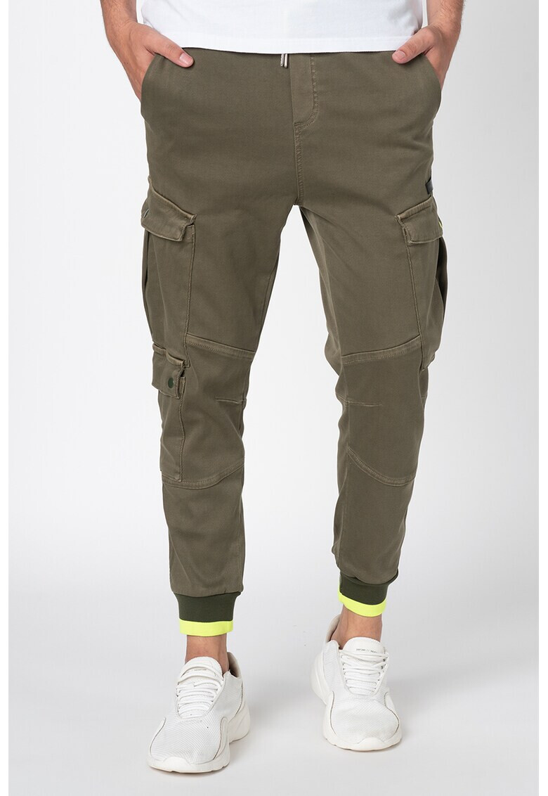 DESIGUAL Pantaloni cargo cu mansete elastice Neron - Pled.ro