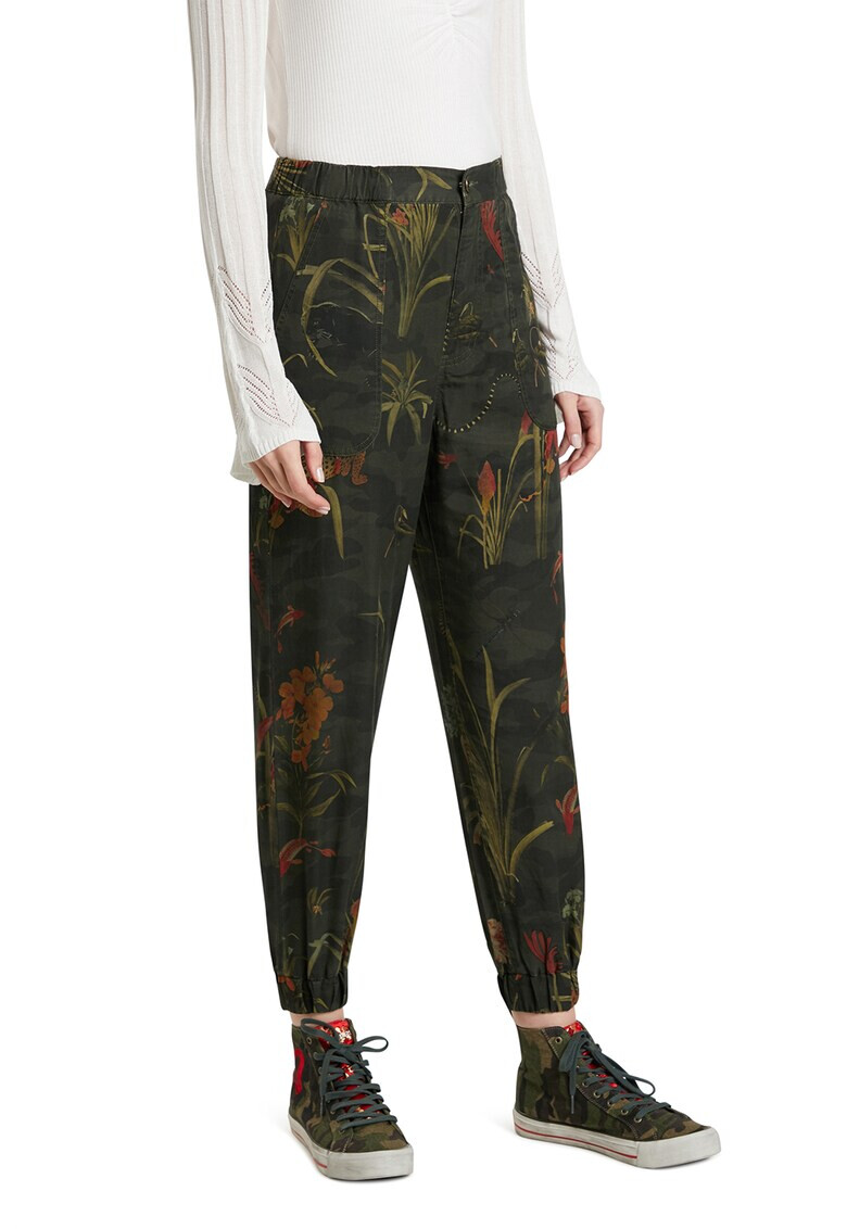 DESIGUAL Pantaloni conici cu model - Pled.ro