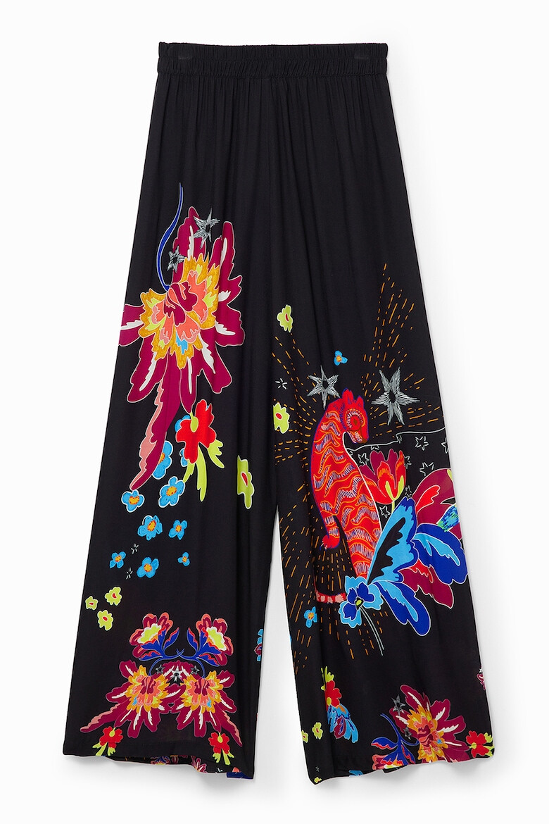 DESIGUAL Pantaloni de plaja cu croiala ampla si imprimeu - Pled.ro