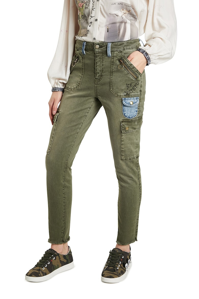 DESIGUAL Pantaloni din amestec de modal cu model cu buzunare - Pled.ro