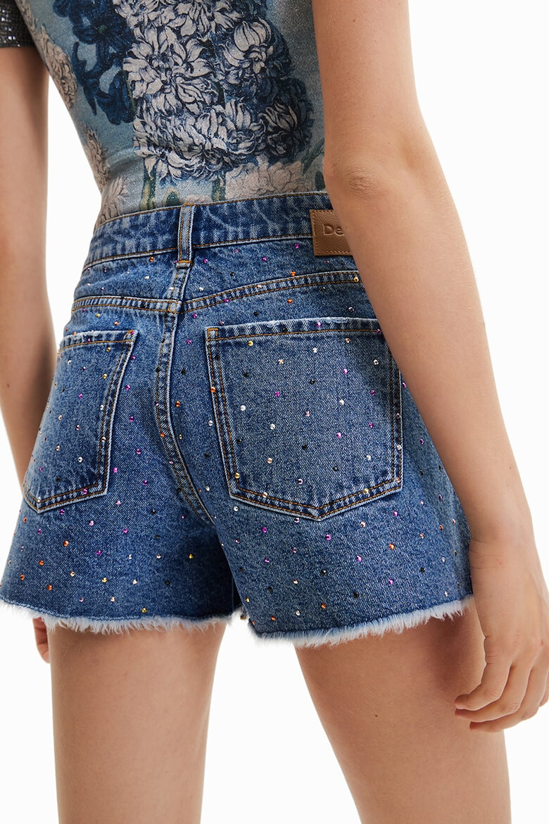 DESIGUAL Pantaloni scurti de denim cu aplicatii cu strasuri - Pled.ro